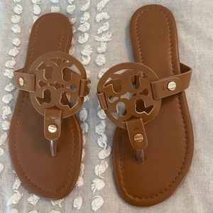 Tory Burch look alike sandals brown Miller Sandals Size 9 (41)